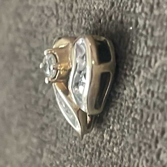 Real DIAMOND 10K PENDANT Yellow Gold 1/4 Carat Heart Shaped Fine Jewelry - Picture 8 of 16